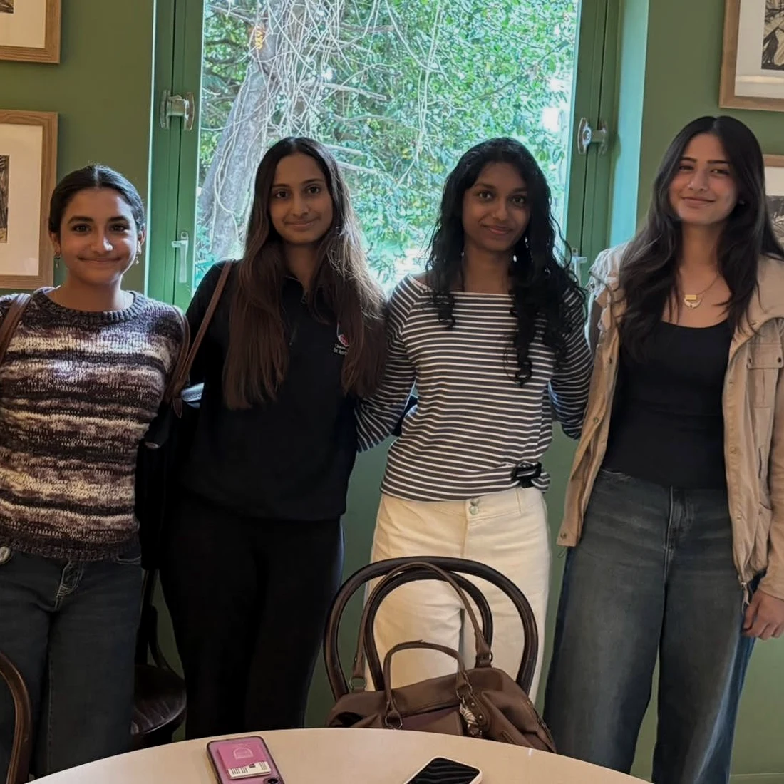Four of the six at the Open Table in St Andrews, together at the end of the afternoon